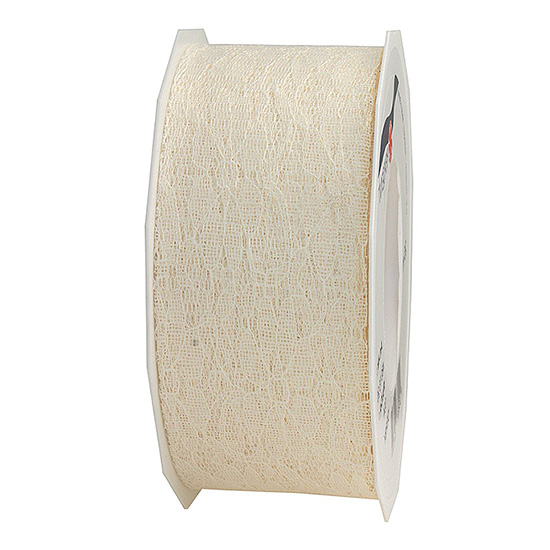 4804025004 Spitzenband: 40mm breit / 25m-Rolle, creme