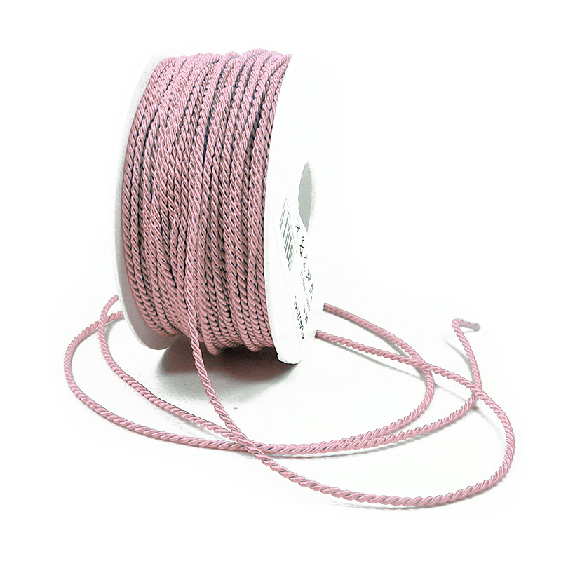 Kordel: 2mm breit / 50m-Rolle, hellrosa