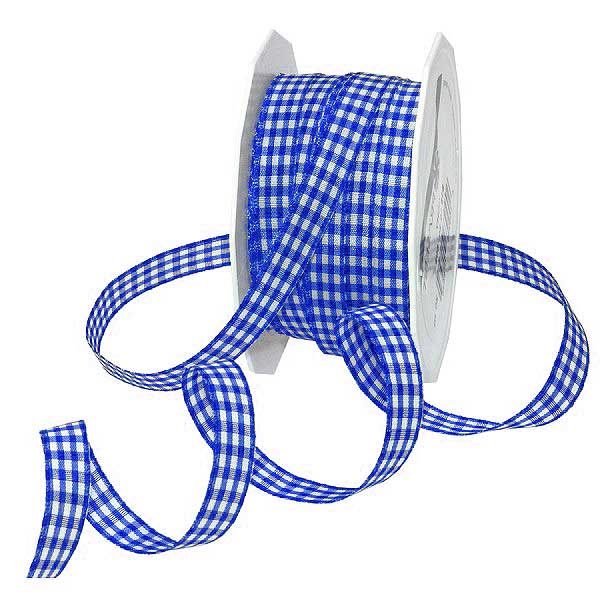 Vichy-karo-blau-weiss-10mm-2 Vichy Karoband, blau-weiss: 10mm breit / 20m-Rolle