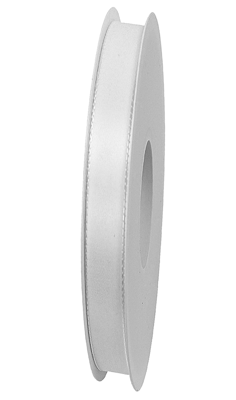 603286015101_i Taftband, weiss: 10mm breit / 50-Rolle, mit feiner Webkante