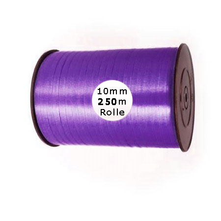 10mm-lila-violett Ringelband: 10mm breit / 250m-Rolle, lila-violett