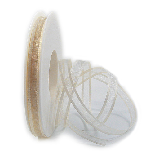 Florband 10mm breit / 25m-Rolle: creme