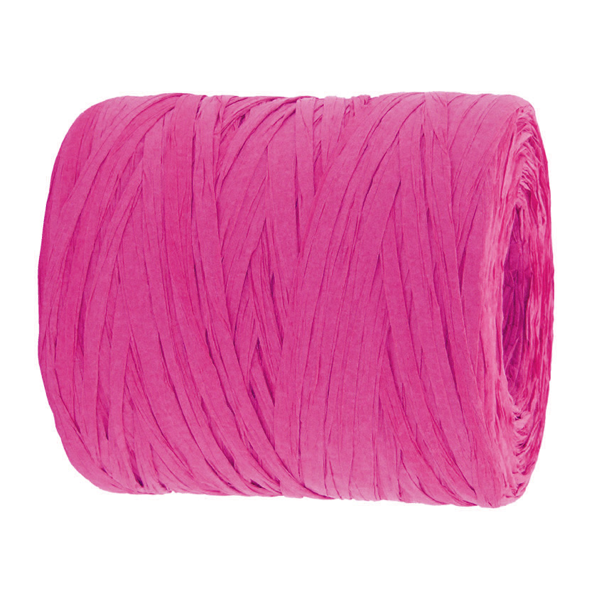 8RAF200-55rZ2lKLf8dnHao PAPER-RAFFIA-Bast, pink: 5mm breit / 200m-Rolle