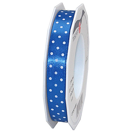 3431520614 Pünktchenband, royalblau: 15mm breit / 20m-Rolle