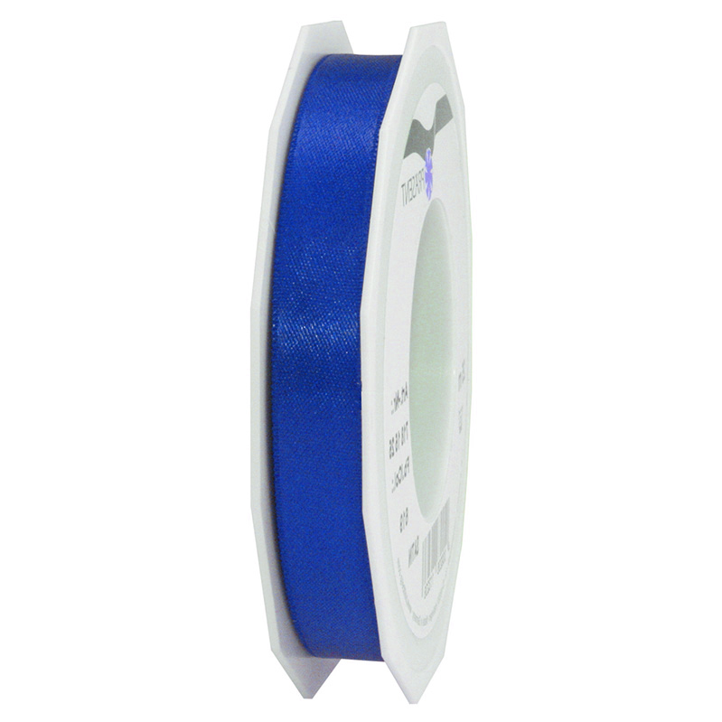 Satinband-PRÄSENT, royalblau: 15mm breit / 25m-Rolle, mit feiner Webkante.