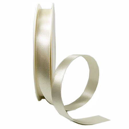 Satinband-SATINA, creme: 15 mm / 50 Meter