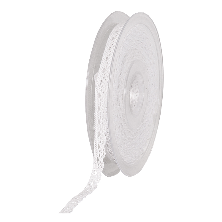 801801301 Häkelspitze-SOFT: 10mm breit / 10m-Rolle, weiss