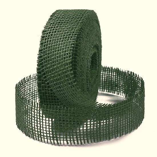 2140-112-oliv-gruen Juteband-Rupfenband: 40mm breit / 20m-Rollen, olivgrün