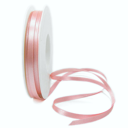 Satinband: 6mm breit / 50m-Rolle, lachs