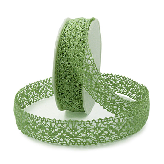 Haekelband-8018924 Häkelband, schilfgrün: 25mm breit / 10m-Rolle