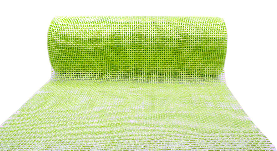 DEKOR-Jute - Tischläufer: 300mm breit / 10m-Rolle, hellgrün