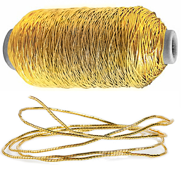 Elastische-Kordel-1mm-250m-5627-15-gold Elastische Kordel, gold: ca. 1mm Ø breit / 250m-Rolle