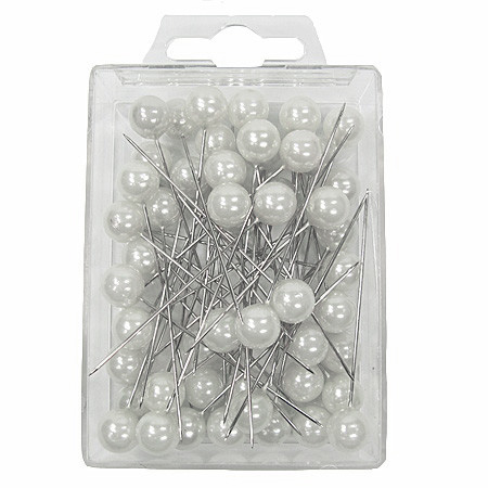 tempperlen-weissPW4AILt2x1Qdy-1 Perlkopf Deconadeln, dia. 6mm - ca. 65mm lange - weiss - 100 Stück-Packung