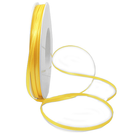 Satinband SINFINITY - hellgelb (032) - Beispiel 3mm / 50m- Rolle