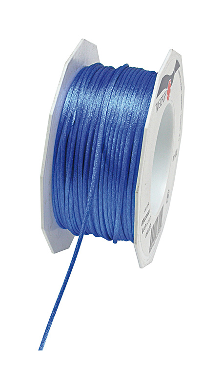 Satinkordel, himmelblau: 3 mm breit / 50-Meter-Rolle