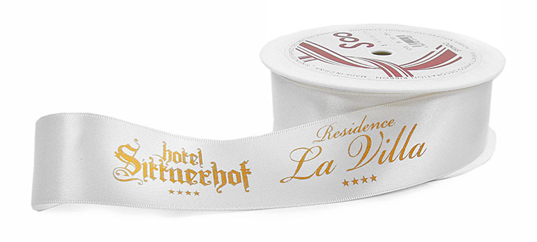 LOGO-Gold-Druck, "Hotel Sittnerhof-Residence La Villa"- weiß: 25mm / 25m