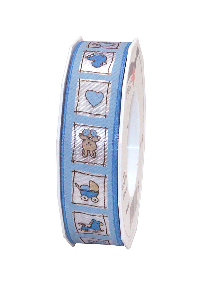 Babyband-NATALE: 25mm breit / 20m-Rolle, hellblau