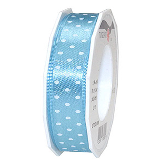 343-25-20-604-mini-dots_1 Pünktchenband-MINI DOTS, hellblau: 25mm breit / 20m-Rolle.