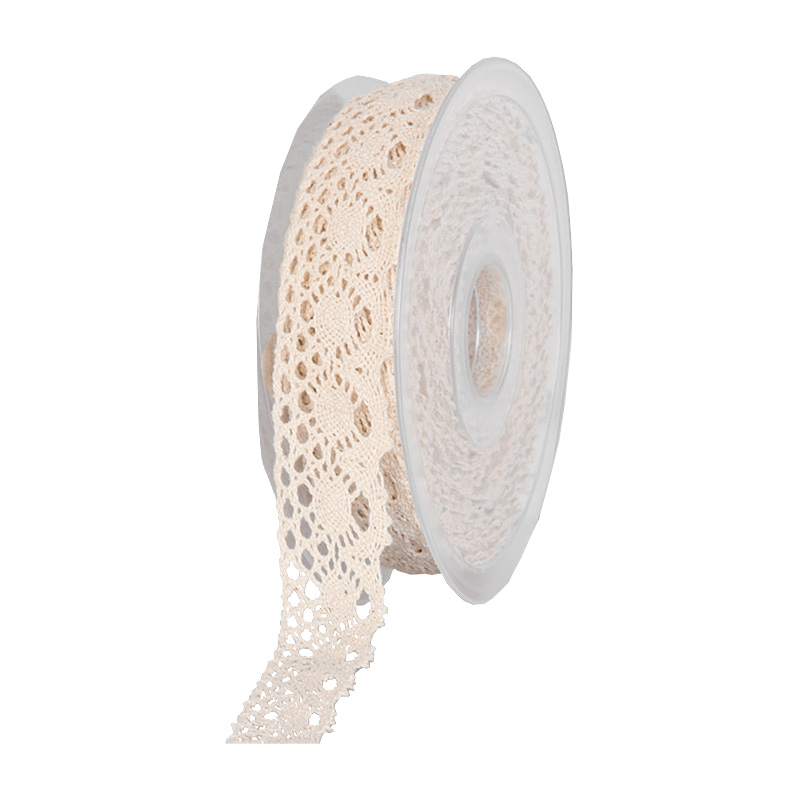 801813302 Häkelspitze-SOFT: 28mm breit / 10m-Rolle, creme