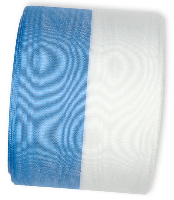 Vereinsband Schützenband, blau-weiß, 55mm breit / 25m-Rolle