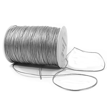 5619250-127 ElastiK-Kordel Premium, silber: 2mm breit / 250 Meter