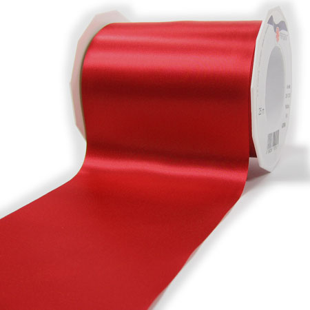 rot-112mm-324-12-609 Satinband-ADRIA, Tischband: 112 mm breit / 25-Meter-Rolle, rot