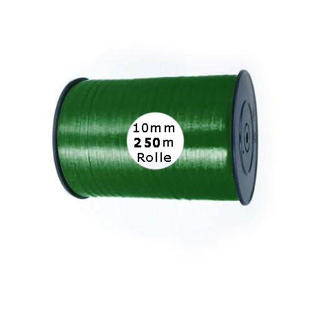 10mm-tannengruen Ringelband: 10mm breit / 250m-Rolle, dunkelgrün