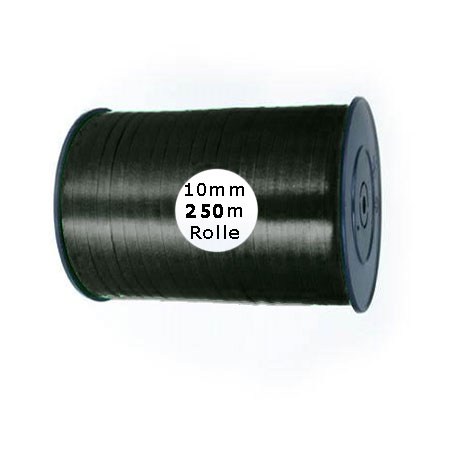 10mm-schwarz Ringelband: 10mm breit / 250m-Rolle, schwarz