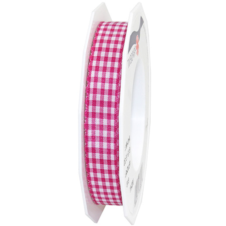 6191520616 Vichy-Karoband, pink-weiss: 15mm breit / 20m-Rolle