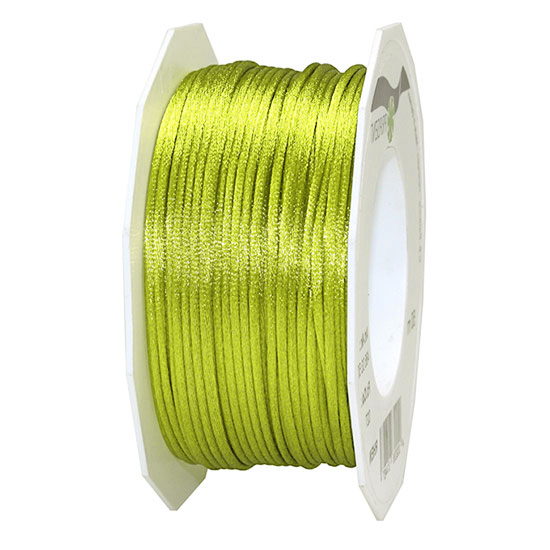 kiwi-px-486-03-50-127-Rhein Satinkordel-Seidenkordel: 3mm Ø breit / 50m-Rolle, lindgrün