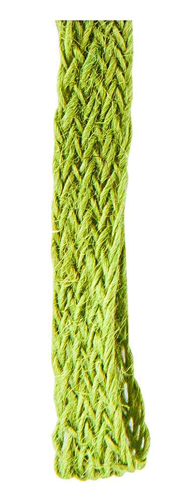 Jute-Flechtband, lindgrün: 12mm breit / 20m-Rolle