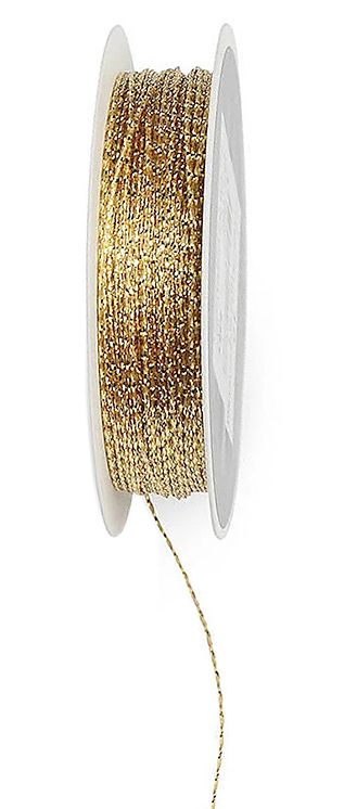 Metallic-Kordel-gold-neu-1-mm Draht-Kordel, gold-metallic: 1 mm breit / 50 Meter