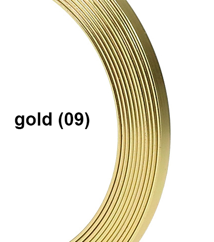 goldweb2tj46MIxwWFc2Q Aluminium-Flachdraht: ca. 5mm x 1mm - 2,50-Ring: gold (09)