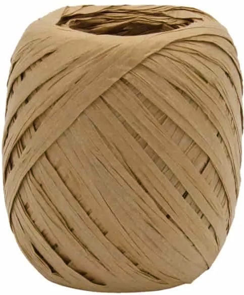 PAPER-Raffia-Bast, Natur: 5mm breit / 50m-Rolle