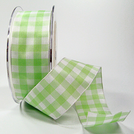 1270538113 Karoband, hellgrün-weiss: 38mm breit / 25m-Rolle