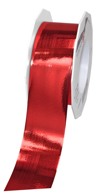 Mexico-188-40-25-609-rot Polyband "MEXICO": 40 mm breit / 25 Meter, rot-metallic