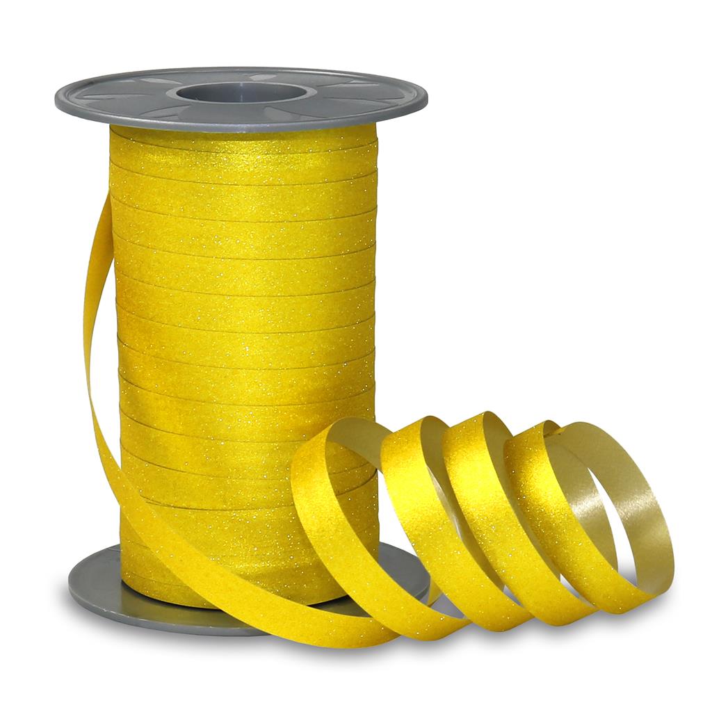 Poly-Glitter-gelb18509-605_1 Polyband-Glitter: 10mm breit / 100m-Rolle, gelb