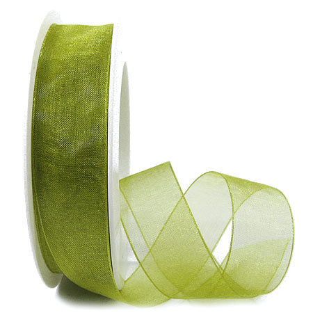 1250025037 Organzaband, maigrün - 25mm breit / 25m-Rolle:1250025037