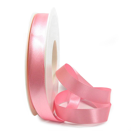 Satinband SINFINITY, rosa: 15mm breit / 25m-Rolle, mit feiner Webkante.