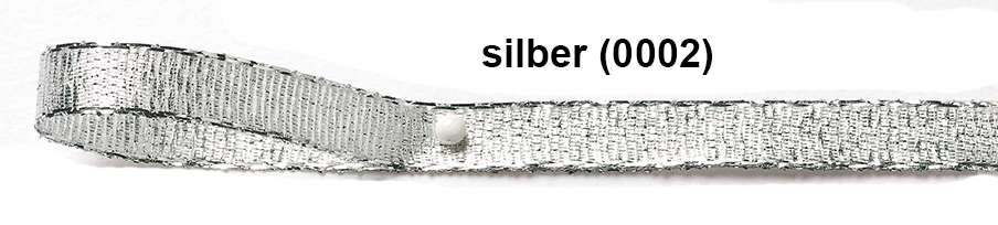 Brokatband silber in 3mm oder 6mm auf 50m-Rollen