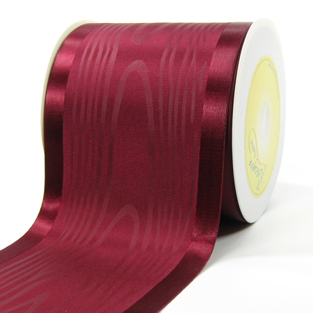 Satinband-Tischband Luxury: 100 mm breit / 20 m-Rolle, bordeaux.