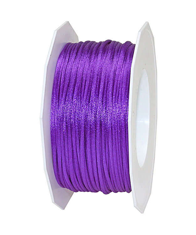 lila-486-03-50-610-Rhein Satinkordel-RHEIN, lila-violett: 3 mm breit - 50-Meter-Rolle