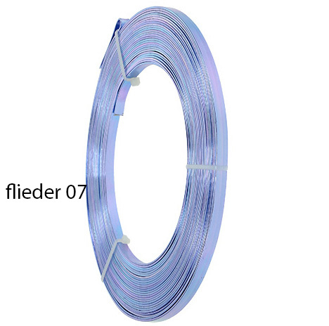 Aluminium-Flachdraht: ca. 5mm x 1mm - 10m-Ring: flieder (07)