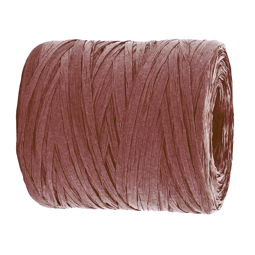 8RAF200-68 PAPER-Raffia-Bast, bordeaux: 5mm breit / 200m-Rolle