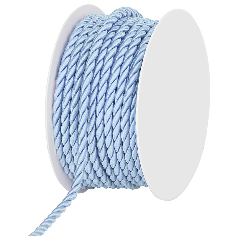 Kordel, hellblau: 4mm breit / 25m-Rolle