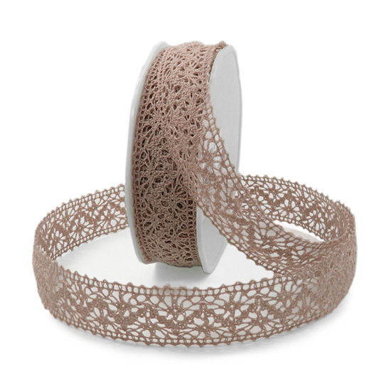 Haekelband-8018953-neu-2020 Häkelband, rosa: 22mm breit / 10m-Rolle