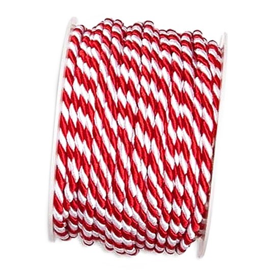 4mmkordel-rot-weiss Kordel, rot-weiß: 4mm breit / 25m-Rolle.