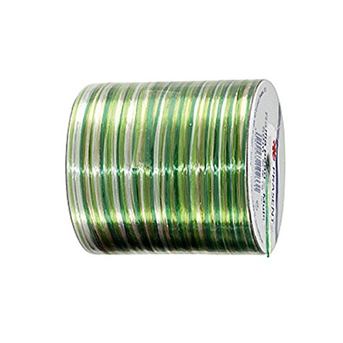 138-102 Raffia Pearl - Multi Bindebast, grün-hellgrün-silber: 50m-Rolle.