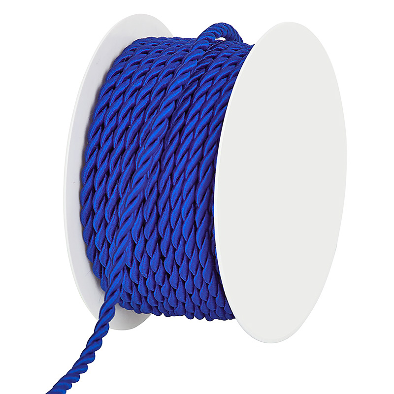 Kordel, royalblau: 4mm breit / 25m-Rolle