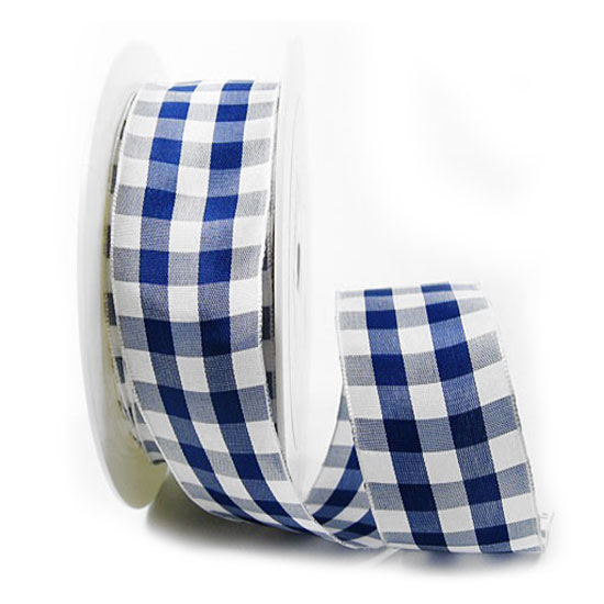 1270538128 Karoband, blau-weiß: 38mm breit / 25m-Rolle